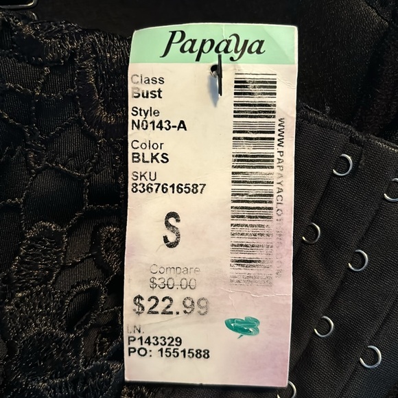 Bustier-Papaya Eyelet Bustier, NWT - Picture 12 of 13